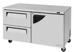 image of Turbo Air TUF-60SD-D2R-N 60" 2-Section Undercounter Freezer w/ 2 Drawers & 1 Door, 17 cu. ft.