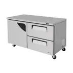 image of Turbo Air TUR-60SD-D2-N 60" Undercounter Refrigerator, Stainless Steel, 17 cu ft, 1 Door 2 Drawers