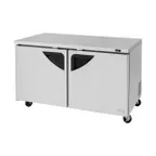 image of Turbo Air TUR-60SD-N 60" 2-Section Undercounter Refrigerator w/ 2 Doors, 17 cu. ft.