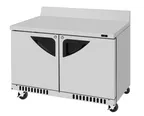 image of Turbo Air TWF-48SD-FB-N 48" 2-Section Worktop Freezer w/ 2 Doors, Front Breather, 14.8 cu. ft.