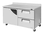 image of Turbo Air TWF-60SD-D2-N 60" Two Section WorkTop Freezer, 2 Drawers, 17.0 cu. ft.