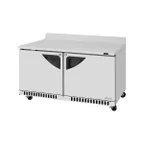 image of Turbo Air TWR-60SD-FB-N 60" 2-Section Worktop Refrigerator w/ 2 Doors, 14.8 cu. ft.