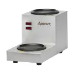 image of Adcraft TWP Step Up Warmer Plate w/ (2) Warmers, Manual On/off Switch (for Each Brewer) / 500W-120V