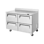 image of Turbo Air TWR-48SD-D4-N 48" 2-Section Worktop Refrigerator w/ 4 Drawers, 12 cu. ft.