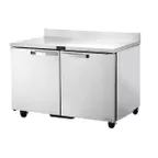 image of True TWT-48F-HC~SPEC3 48" 2-Section WorkTop Freezer w/ 2 Solid Doors, All Stainless Steel