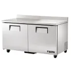 image of True TWT-60F-HC 60" 2-Section WorkTop Freezer w/ 2 Solid Doors, Stainless Steel Exterior