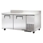 image of True TWT-67-HC 67" 2-Section Worktop Refrigerator w/ 2 Doors, Side Mounted Front Breather
