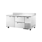 image of True TWT-67D-2-HC~SPEC3 67" 2-Section Worktop Refrigerator w/ 2 Drawers & 1 Door