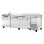 image of True TWT-93-HC 93" 3-Section Worktop Refrigerator w/ 3 Doors, Side Mount Front Breather