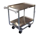 image of Winholt UC-2-2133SS Stainless Steel 2-Shelf Stocking Utility Cart w/ 500 lbs Per Shelf Capacity