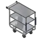 image of Winholt UC-3-2133SS Stainless Steel 3-Shelf Utility Cart w/ 500 lbs Per Shelf Capacity
