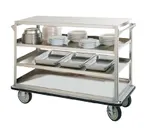 image of FWE UC-312 Stainless Steel Queen Mary Banquet Cart w/ 3 Shelves, 12" Spacing