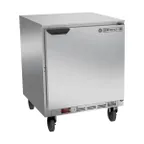 image of Beverage Air UCF27AHC 27" 1-Door Undercounter Freezer, Stainless Steel Exterior, 5.87 cu. ft., R290, 1/4 HP