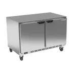 image of Beverage Air UCF48AHC 48" 2-Door Undercounter Freezer, Stainless Steel Exterior, 11.04 cu. ft.