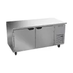 image of Beverage Air UCF67AHC 67" 2-Section Undercounter Freezer w/ 2 Doors, 20 cu. ft.