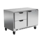 image of Beverage Air UCRD48AHC-2 48" Two Section Undercounter Refrigerator w/ 2 Drawers & 1 Door