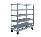 image of FWE UCU-72-512AL Aluminum Queen Mary Banquet Cart w/ 5 Shelves, 12" Spacing