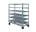 image of FWE UCU-72-609AL Aluminum Queen Mary Banquet Cart w/ 6 Shelves, 9-1/2" Spacing