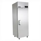 image of QualServ UCFZ427-SS01A 27" One Section Solid Door Reach-In Freezer, Top Mount, 23 cu. ft.