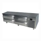 image of QualServ UCRB572-SS61A 72" 4 Drawers Refrigerated Chef Base, Stainless Steel, 115v