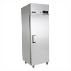 image of QualServ UCRE427-SS01A 28" Reach-In Refrigerator w/ Solid Door, Top Mount, Stainless Steel, 23 cu. ft.