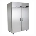 image of QualServ UCRE455-SS71A 55" Reach-In Refrigerator w/ 2 Solid Doors, Top Mount, Stainless Steel, 48 cu. ft.