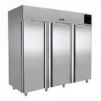 image of QualServ UCRE585-SS71A 85" Reach-In Refrigerator w/ 3 Solid Doors, Top Mount, Stainless Steel 74 cu. ft.