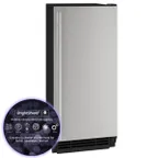 image of U-Line UHCP115-SS81A Cube Ice Maker With Bin w/ 55-lb. Production & 25-lb. Storage Capacity