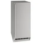 image of U-Line UOCR115-SS01B Cube Ice Maker With Bin w/ 25-lb. Production & Storage Capacity