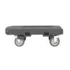 image of Vollrath 1695-1 Heavy Duty Aluminum Utility Dolly, 350 lbs, Dark Gray, 6" Pneumatic Wheels