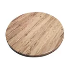 image of American Tables & Seating ATO36-201 36" Round Outdoor Laminate Table Top, Aged Pine