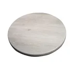 image of American Tables & Seating ATO36-212 36" Round Outdoor Laminate Table Top, Grey Oak