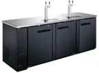 image of  U-STAR USBD-9028/2 90" Draft Beer Cooler/Dispenser w/ 32 cu. ft. 4 Half Kegs, 2 Towers