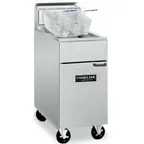 image of Cookline CF50-NG 15" Floor Model Natural Gas Full Pot Fryer with 55 Lbs, 120.000 BTU