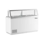 image of Coldline DIP-66 68" Ice Cream Dipping Cabinet w/ Curved Sneeze Guard