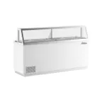 image of Coldline DIP-88 89" Ice Cream Dipping Cabinet w/ Curved Sneeze Guard