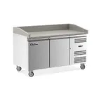 image of Coldline PDR-60 60" 2-Door Refrigerated Pizza Prep Table, 15.1 cu. ft.