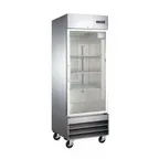 image of Adcraft USRF-1D-G 29" One Section Reach-In Refrigerator w/ Glass Door, Bottom Mount, Stainless Steel, 23 cu. ft.
