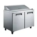 image of U-Star USSL-2D/60 60" Two Section Salad/Sandwich Prep Table w/ 2 Doors, 16 Pan, 15 cu. ft.