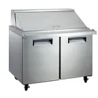 image of U-Star USSLM-2D 47" Two Section Mega Top Salad/Sandwich Prep Table w/ 2 Doors, 18 Pans