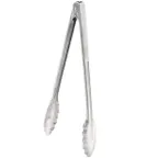 image of Winco UT-12 12" Stainless Steel Heavy Weight Utility Tongs