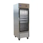 image of Valpro VP1RG-HC 27" One Section Reach-In Refrigerator w/ Glass Door, Bottom Mount, Stainless Steel, 23 cu. ft.