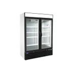 image of Valpro VP2F-48FDVHC 54" 2 Glass Door Merchandiser Freezer, 48 cu. ft.
