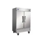image of Valpro VP2R-HC 53" 2-Section Reach-In Refrigerator w/ 2 Solid Doors, Bottom Mount, Stainless Steel, 49 cu. ft.