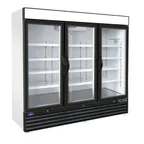 image of Valpro VP3F-72FDVHC 81" 3 Glass Door Freezer Merchandiser in White, 72 cu. ft.