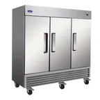 image of Valpro VP3R-HC 81" 3-Section Reach-In Refrigerator w/ 3 Solid Doors, Bottom Mount, Stainless Steel, 72 cu. ft.