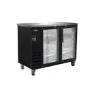 image of Valpro VP48G 49" Refrigerated Back Bar Cabinet w/ 10.5 Cu Ft, 2 Glass Doors, 4 Shelves, Digital