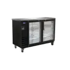 image of Valpro VP60G 61" Refrigerated Back Bar Cabinet w/ 14 Cu Ft, 2 Glass Doors, 4 Shelves, Digital