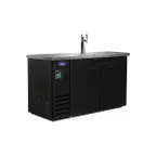 image of Valpro VPBD2-1 49" Draft Beer Cooler w/ 2 Kegs, 10.45 cu. ft., 1 Dual-Tap Tower, Black