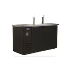image of Valpro VPBD2-2 49" Draft Beer Cooler w/ 2 Kegs, 10.45 cu. ft., 2 Single-Tap Towers, Black